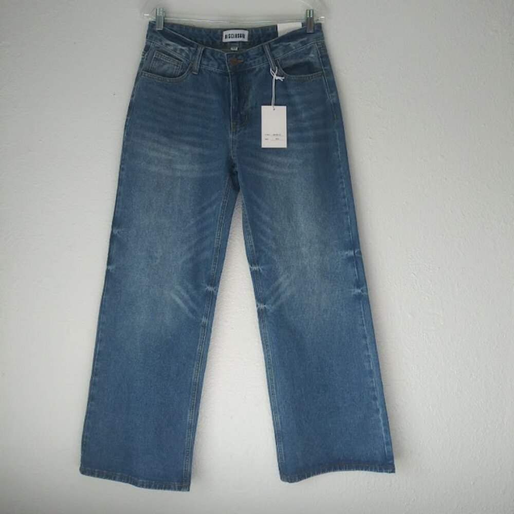 Disclosure women's size 7/28 wide leg medium wash jeans